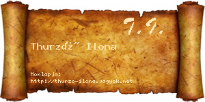 Thurzó Ilona névjegykártya